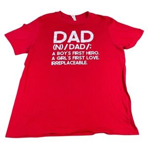 Canvas Dad Definition Graphic Tee Fathers Day Gift Idea Red‎ T-Shirt XL